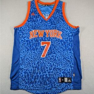 Carmelo Anthony Jersey Mens Size XL Blue New York Knicks adidas Crazy Lights #7